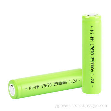 NiMH A 1.2V 3,500mAh Batteries, 1.3V Maximum Charging Voltage